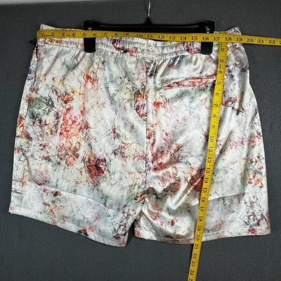 Paper Planes‎ Men 2XL Satin Matching Set Shirt Shorts Streetwear Co-Ord Festival
